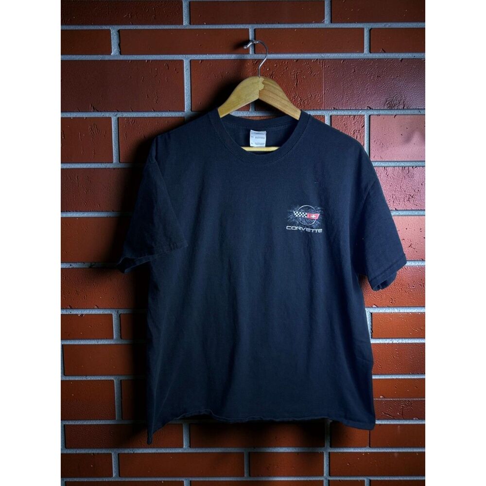 Chevrolet Corvette C5 Graphic T Shirt Men's XL Black Gildan Double Sided